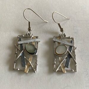 Artsy silver earrings